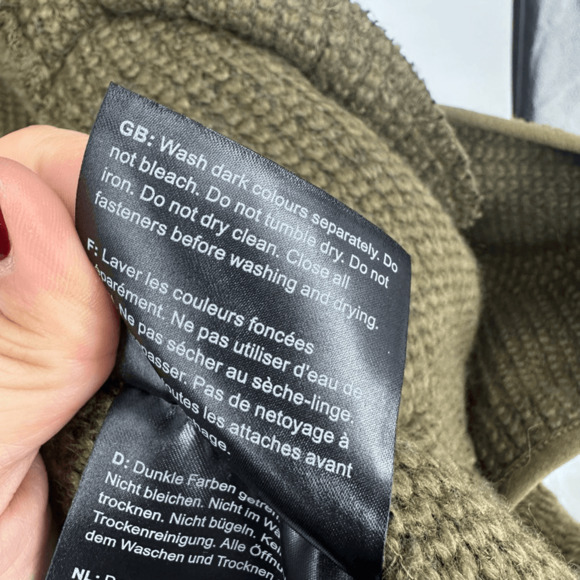 Craghoppers Womens Chunky Cardigan Coat Size M Wool Blend Lagenlook Green Cabin - Picture 6 of 14